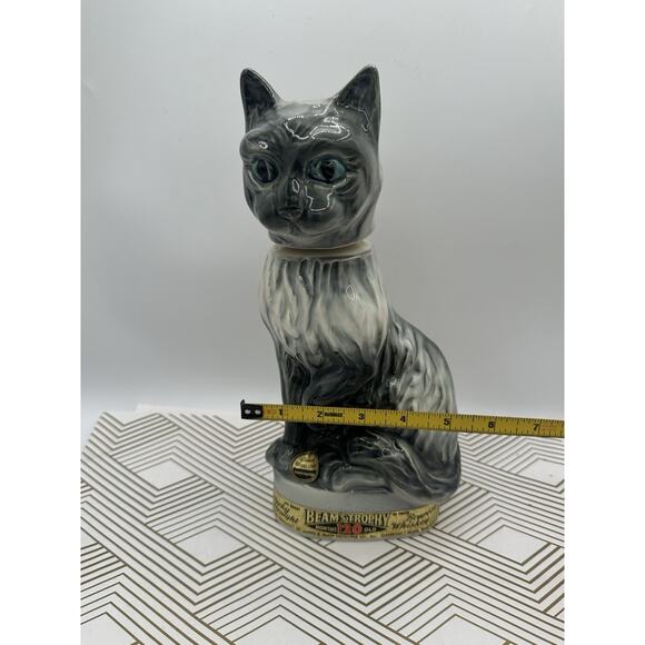 Empty Vintage 1967 Jim Beam Siamese Cat Decanter Bar Decor - Picture 5 of 5